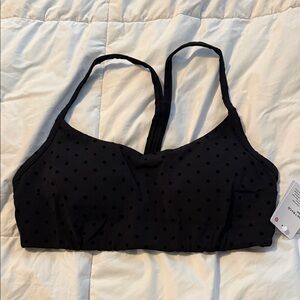 Black Polka Dot Women's sports Bra